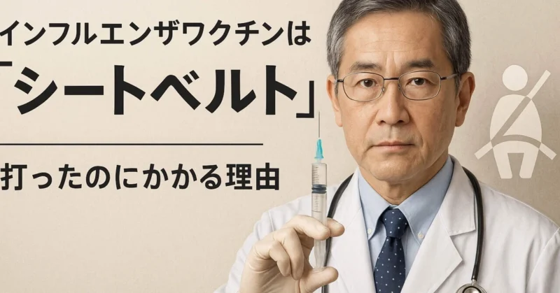 インフルエンザワクチンは“シートベルト”——打ったのにかかる理由と、それでも打つべき医学的根拠のアイキャッチ画像